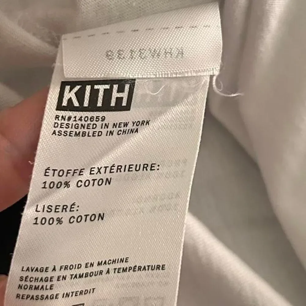 KITH cropped white logo baby tee | small